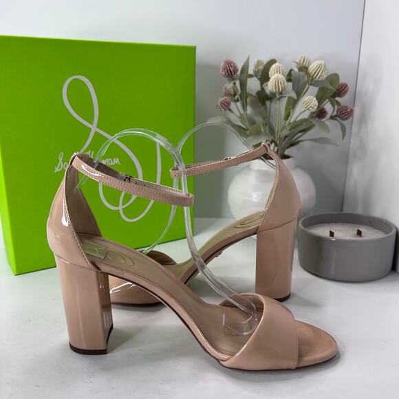 Sam Edelman Robyn Leather Ankle Strap Heel Beige I3433L1001 Women's 11 M - Picture 7 of 11